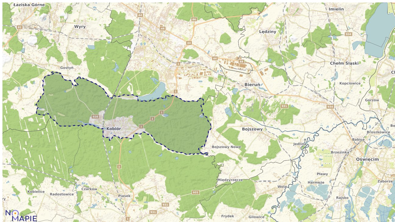 Mapa uzbrojenia terenu Kobióra
